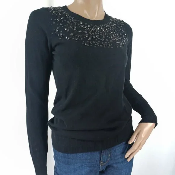 EXPRESS Sweater Pull Over Jewel & Sequin S - Picture 3 of 3